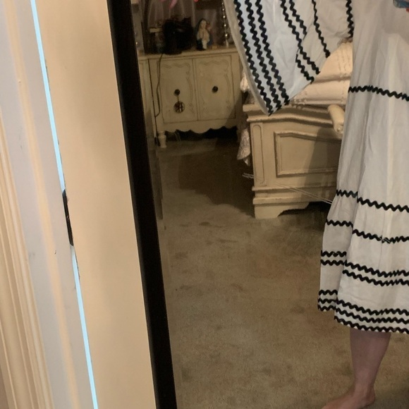 Lisa Marie Fernandez Collab W/Target Dress Size Medium White Ric Rac Flare - Picture 14 of 14